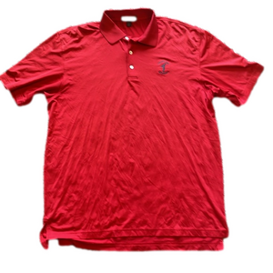 Peter Millar Mens Large Red Summer Comfort Red Golf Polo Shirt